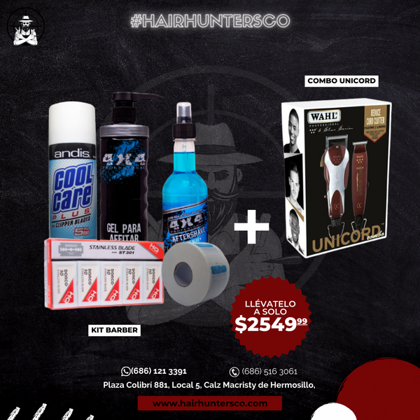 KIT BARBER + COMBO UNICORD WAHL